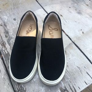 Sam Edelman Black canvas slip ons size 7